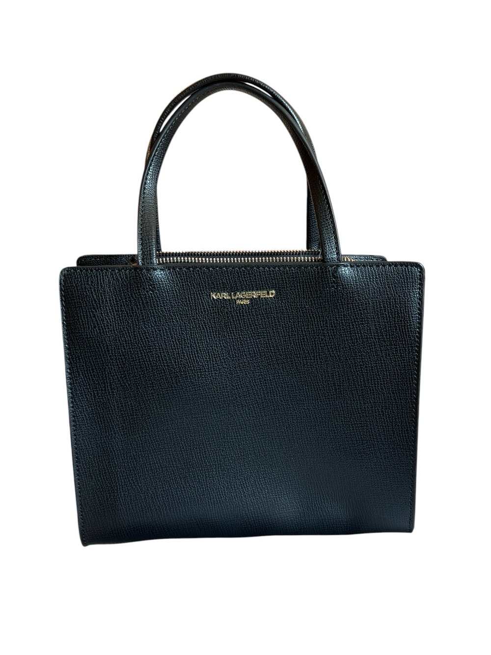 Karl Lagerfeld Paris Maybelle Satchel Black Leather Crossbody Bag - NWT